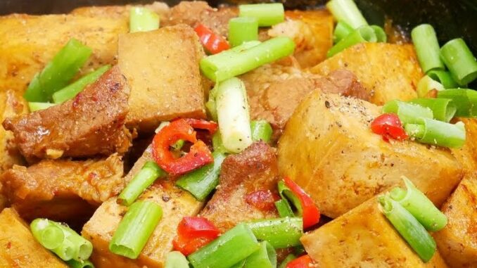 Cách làm thịt heo kho đậu hũ