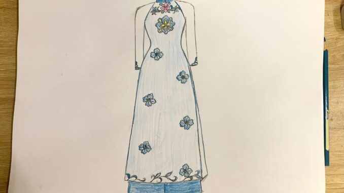 ve-ao-dai-hoa-tiet-dan-toc áo dài hoạ tiết dân tộc